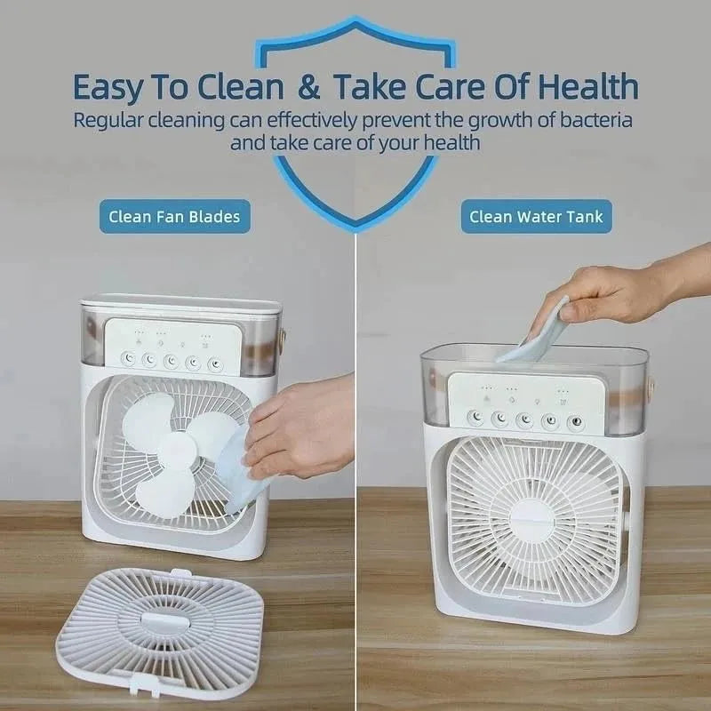 5 in 1 Personal Mini Cooling Fan with Water Mist Spray
