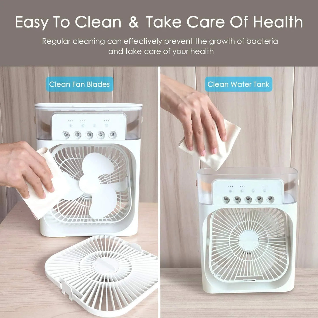 5 in 1 Personal Mini Cooling Fan with Water Mist Spray
