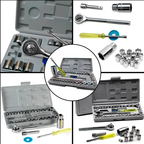 40-Piece Chrome Vanadium & Stainless Steel