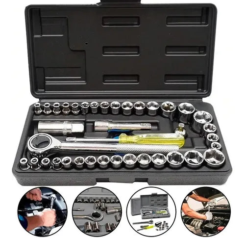 40-Piece Chrome Vanadium & Stainless Steel