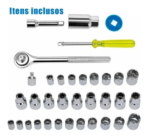 40-Piece Chrome Vanadium & Stainless Steel