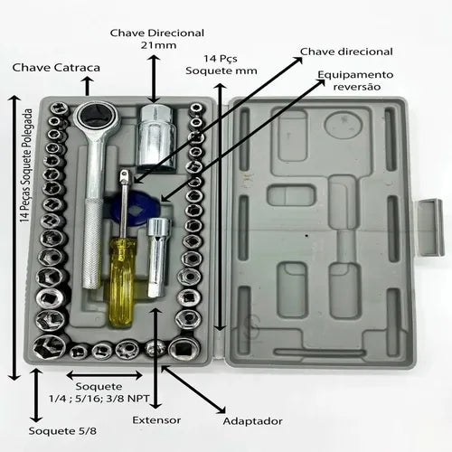 40-Piece Chrome Vanadium & Stainless Steel