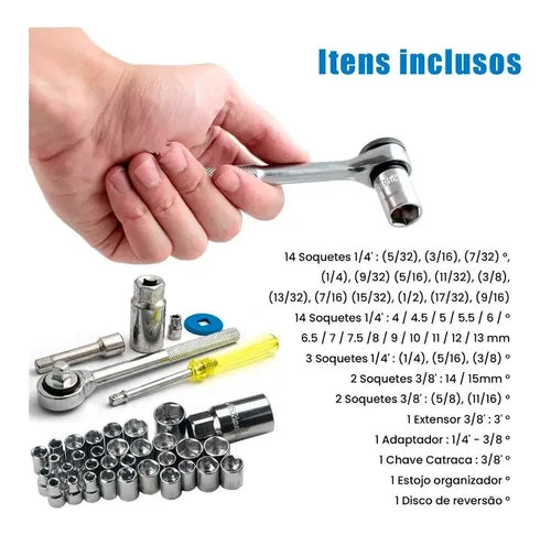 40-Piece Chrome Vanadium & Stainless Steel