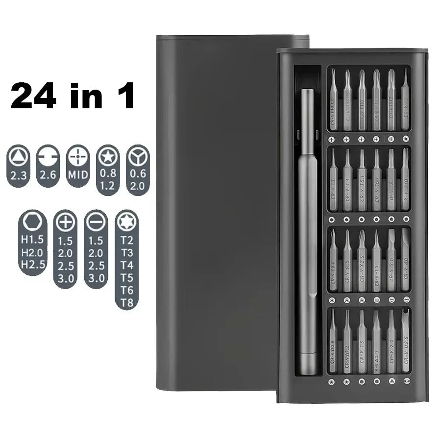 24 in 1 Screwdriver Set Precision Magnetic Driver Bits