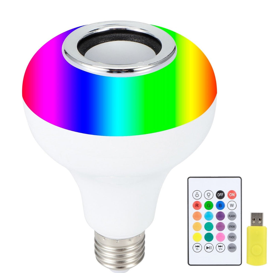 Smart LED Light Bulb with Built-in Bluetooth Speaker