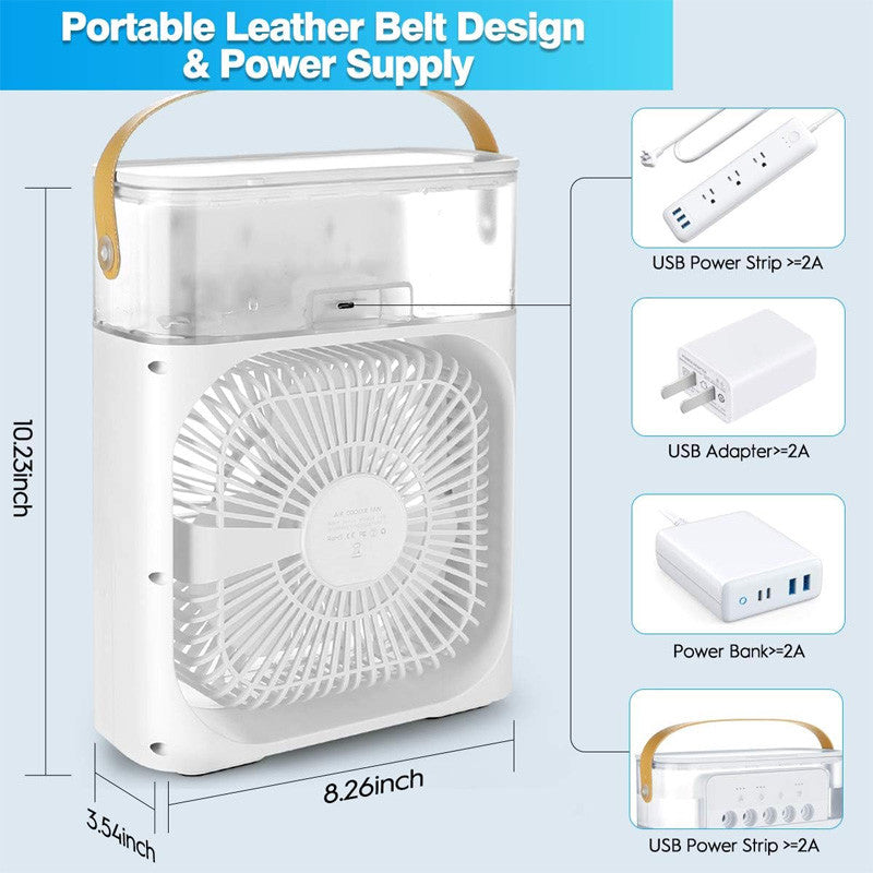 5 in 1 Personal Mini Cooling Fan with Water Mist Spray