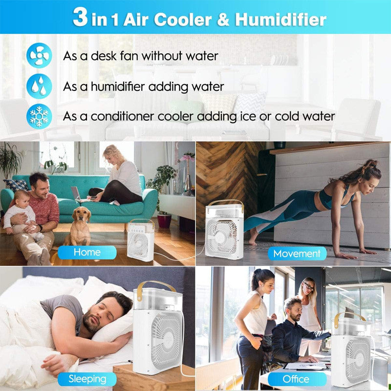 5 in 1 Personal Mini Cooling Fan with Water Mist Spray