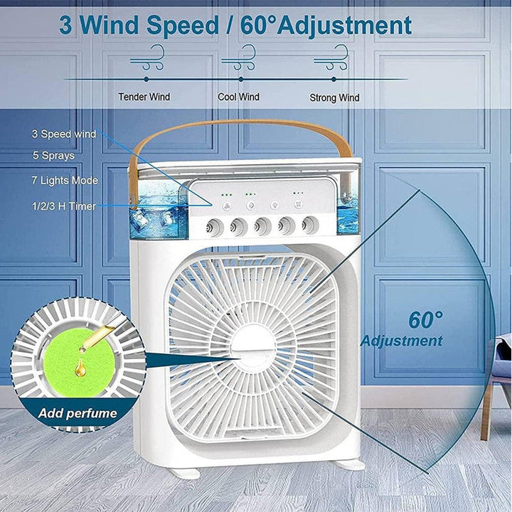 5 in 1 Personal Mini Cooling Fan with Water Mist Spray
