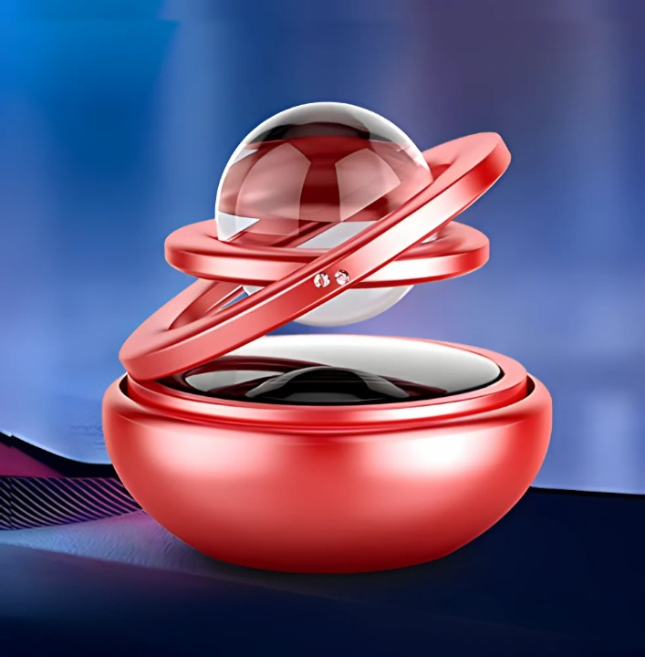 Solar Car Air Freshener Rotating Double-Ring