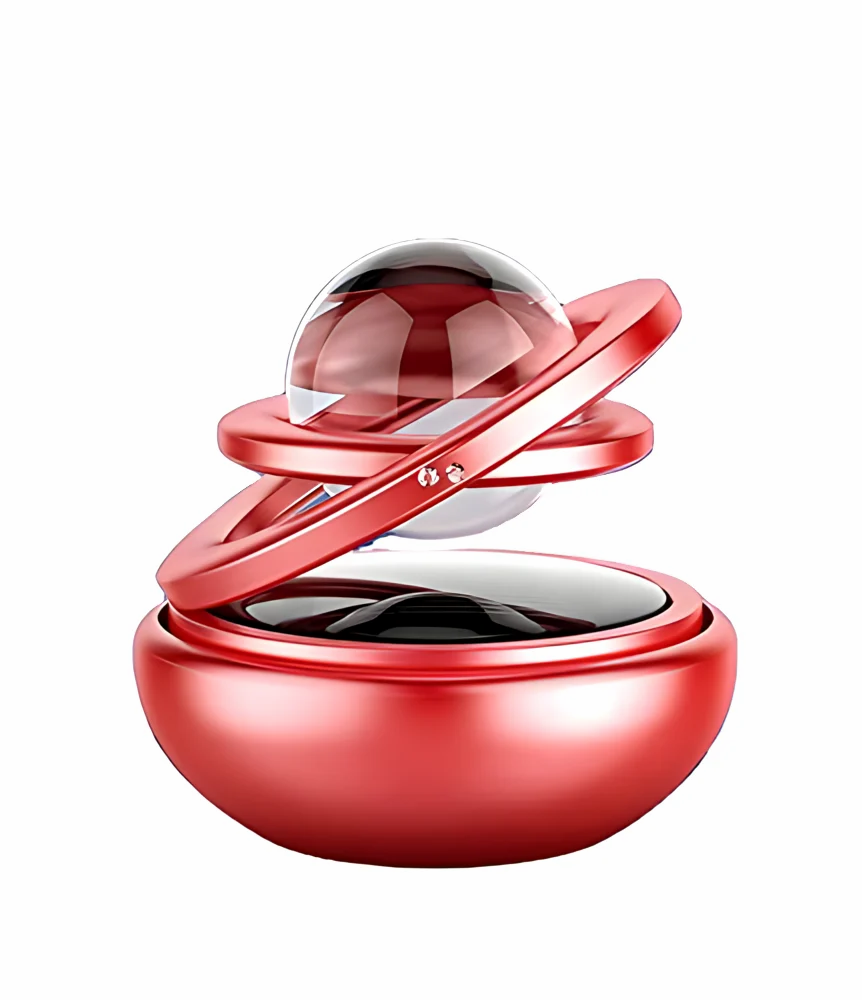 Solar Car Air Freshener Rotating Double-Ring